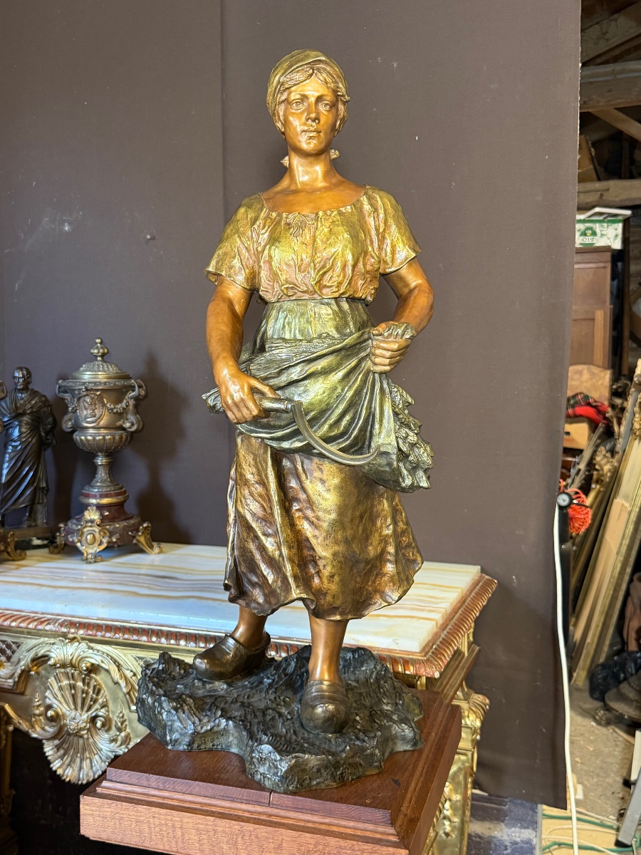 Oscar Ruffony (1874–1946), Large Bronze Sculpture (83 Cm)
