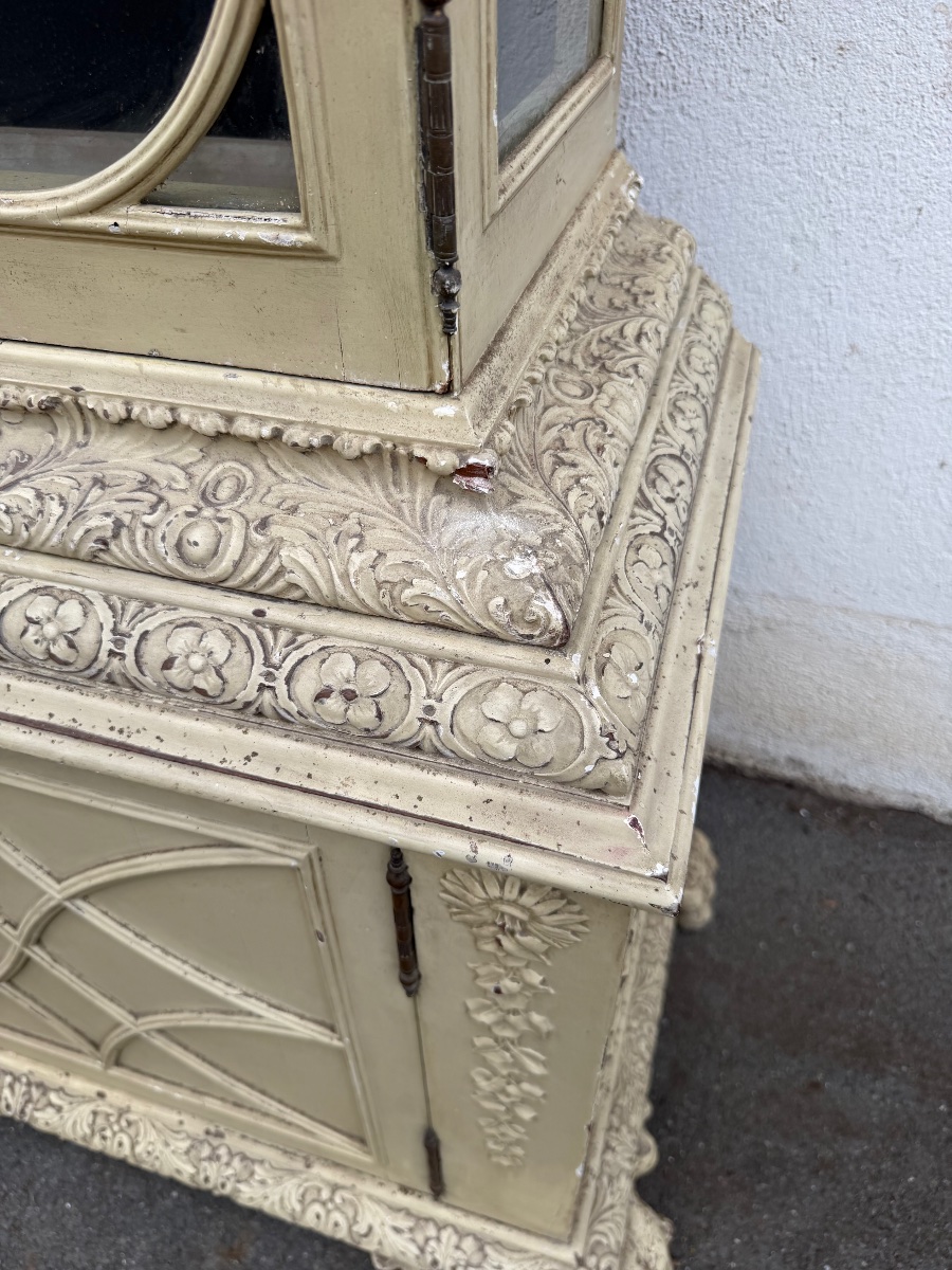 Buffet vitrine de style Louis XVI -photo-3