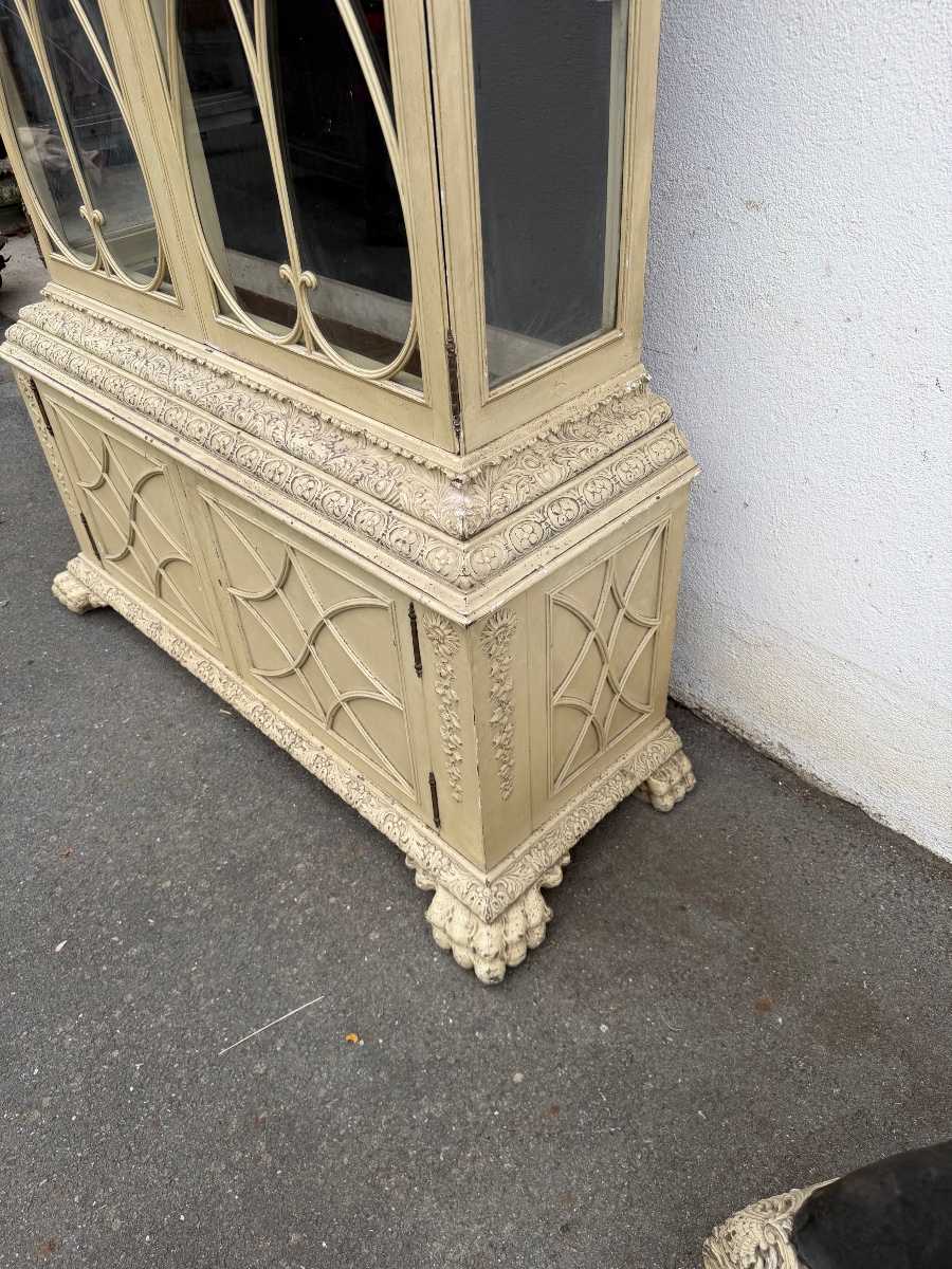 Buffet vitrine de style Louis XVI -photo-4