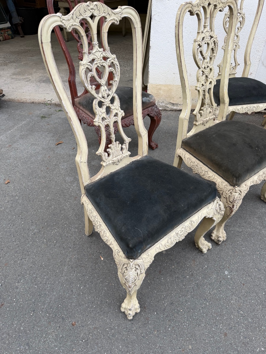 Huit chaises style chippendalle-photo-2
