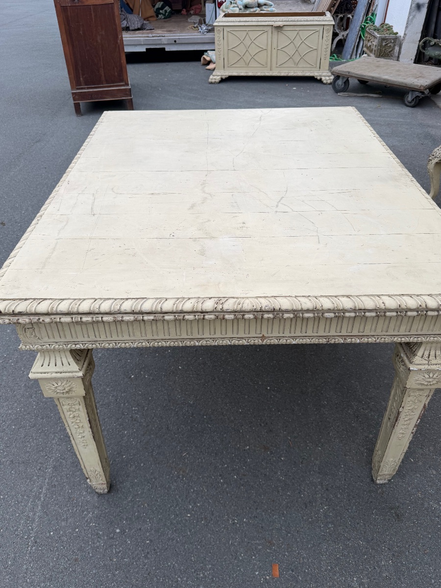 Painted Louis XVI-style Dining Table -photo-3