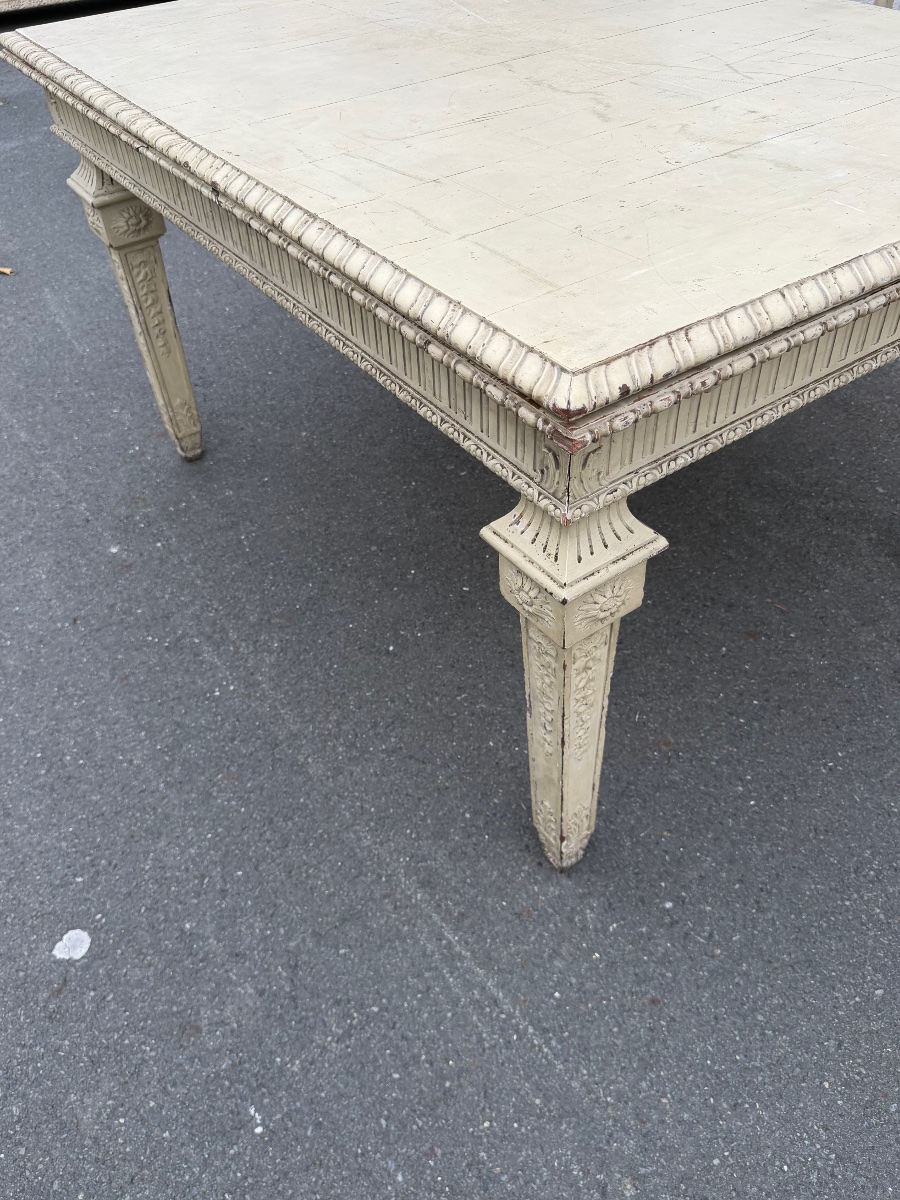 Painted Louis XVI-style Dining Table -photo-4