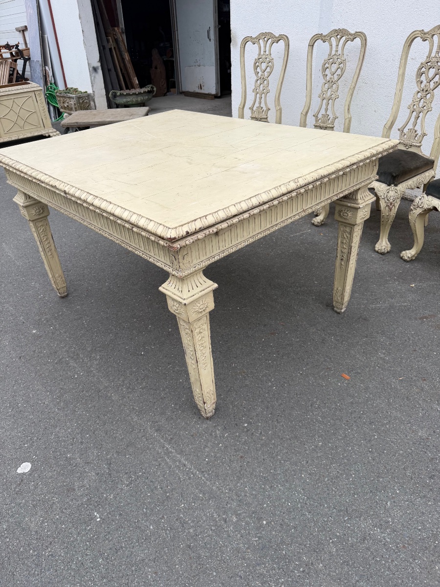 Painted Louis XVI-style Dining Table -photo-1