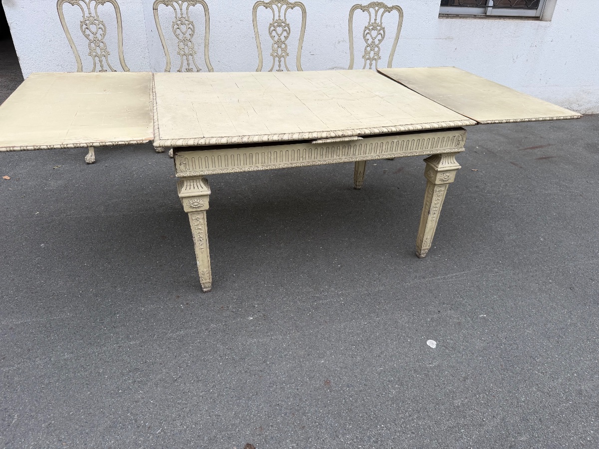 Painted Louis XVI-style Dining Table -photo-3