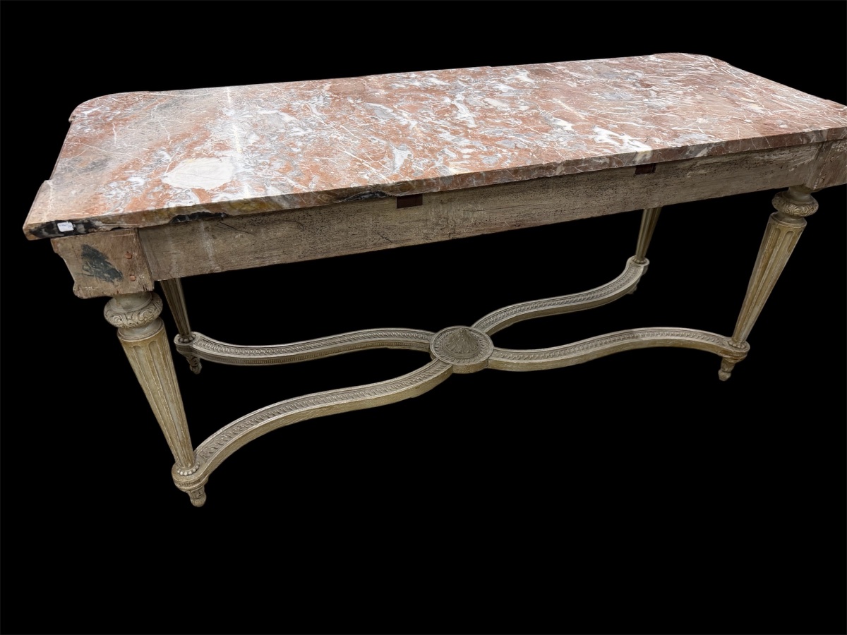Importante console louis XVI (194cm)-photo-3