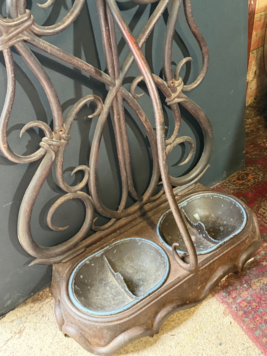 Porte manteau en fonte façon bois courbé -photo-6