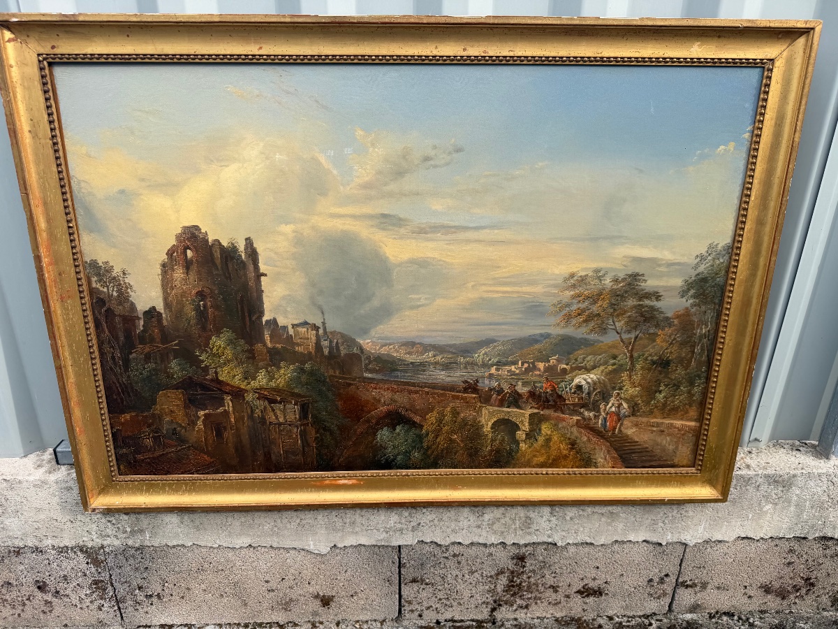 Tableau paysage XIXe 