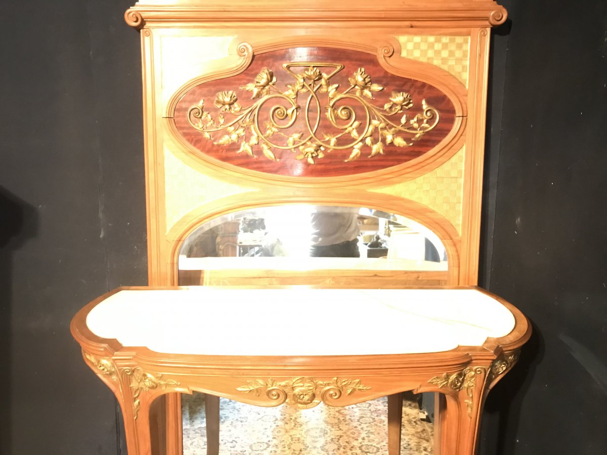 Art Nouveau Console And Trumeau-photo-7