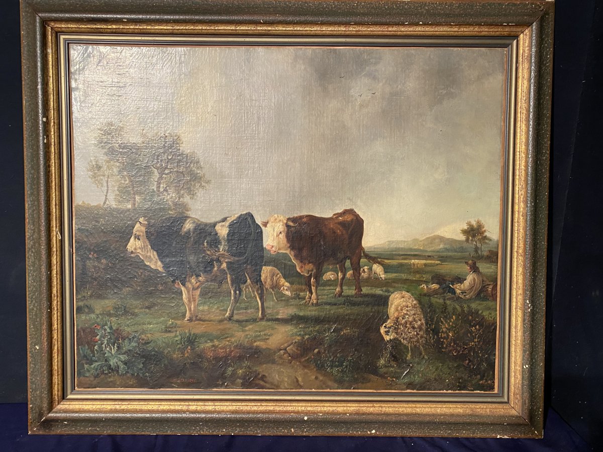 Table Scene Country Signed Fd? Dated 1836