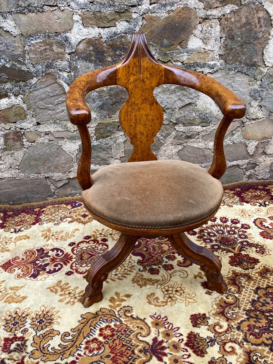 19th Century English Office Chair Chippendalle Style