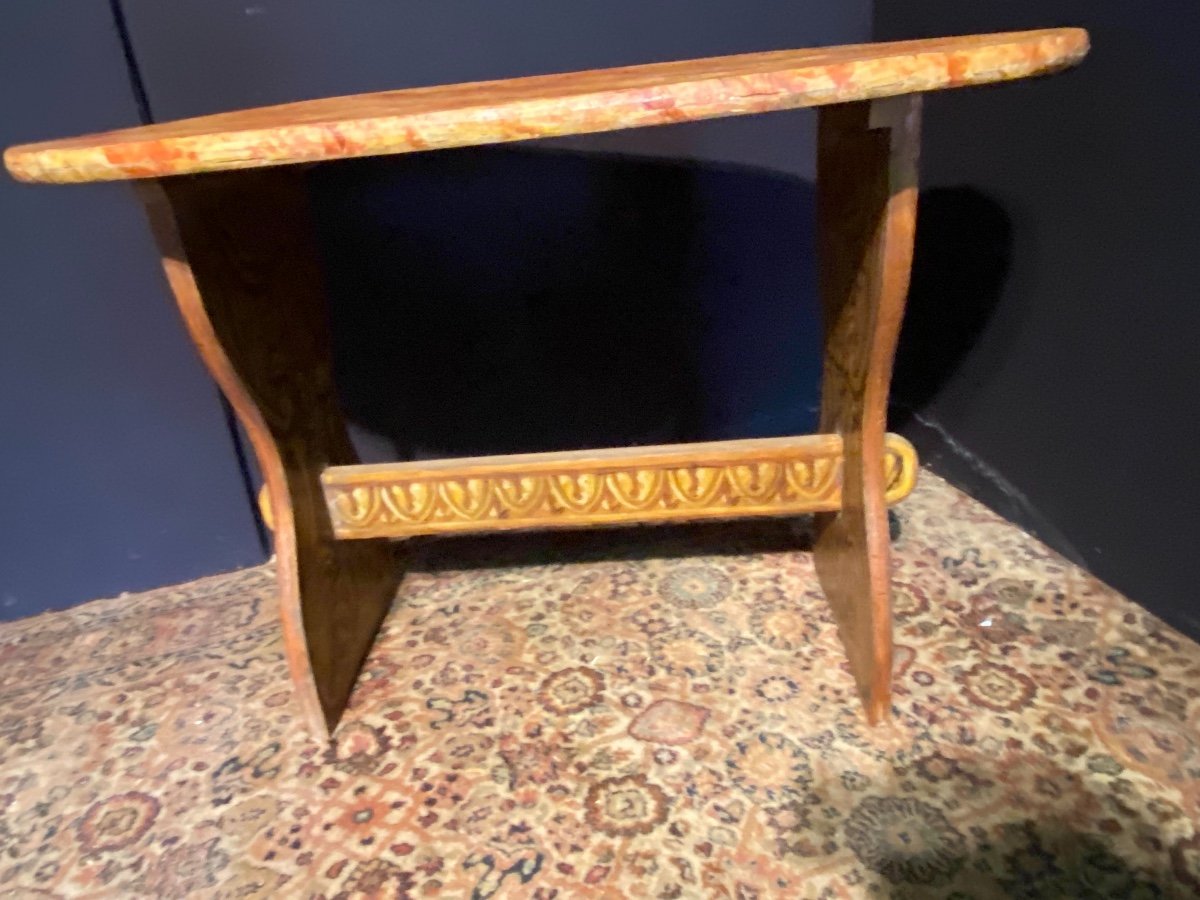 Country Painted Wood Table-photo-4