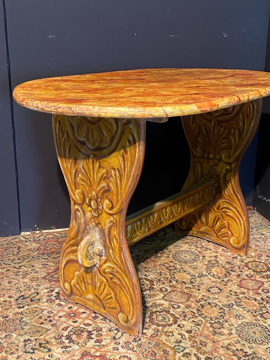 Country Painted Wood Table