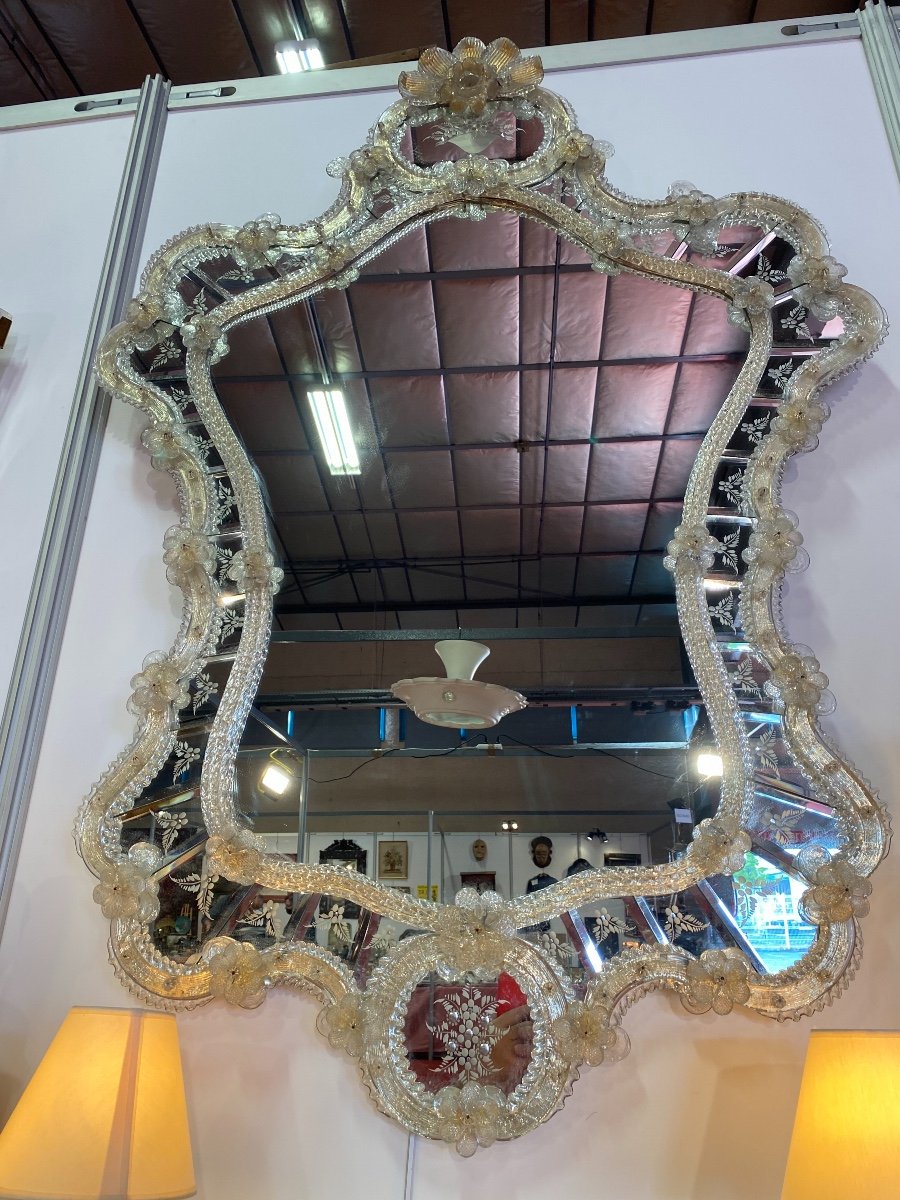 Venetian Glass And Murano Mirror-photo-3