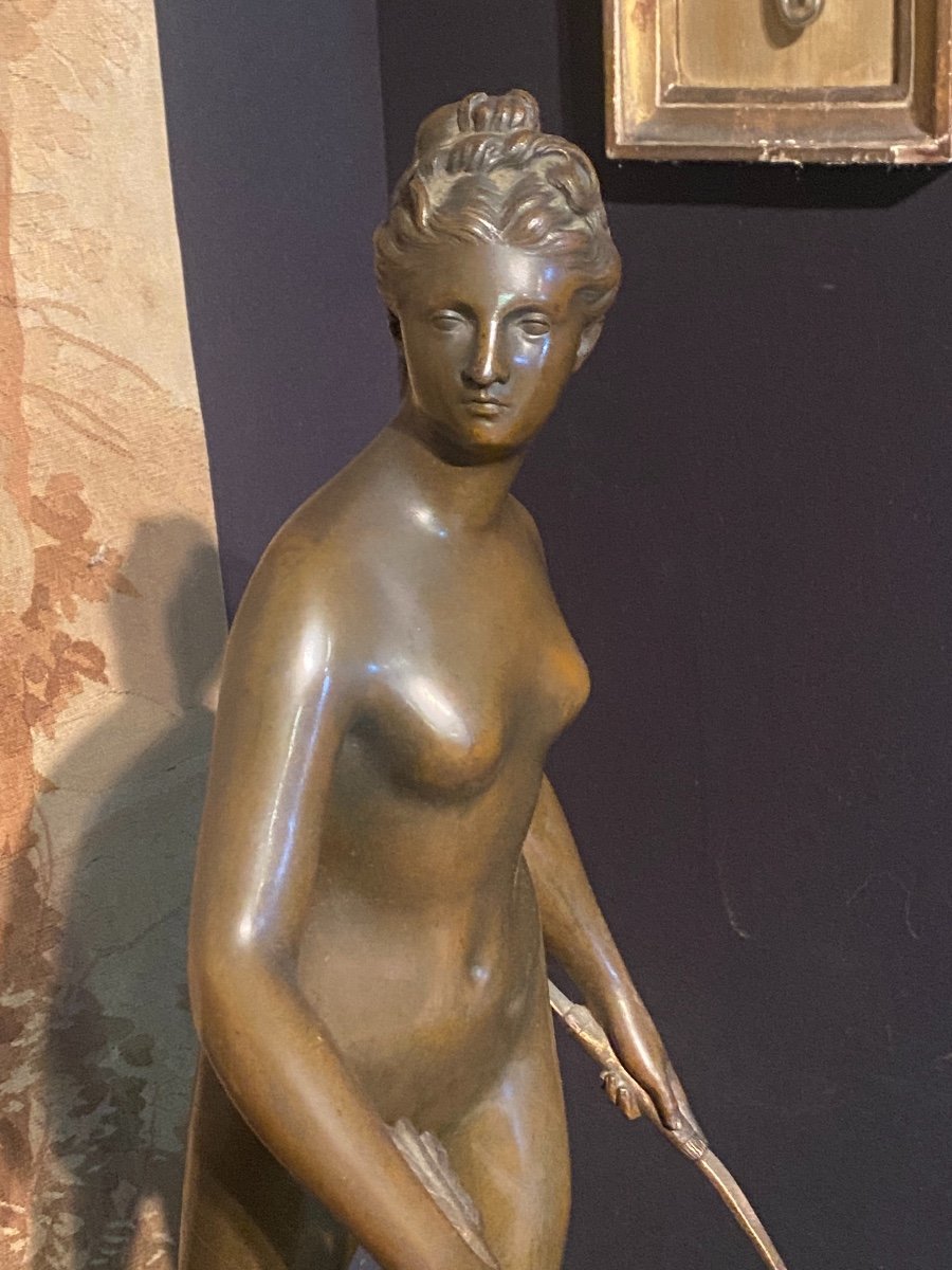 Bronze Diane Chasseresse After Houdon-photo-2