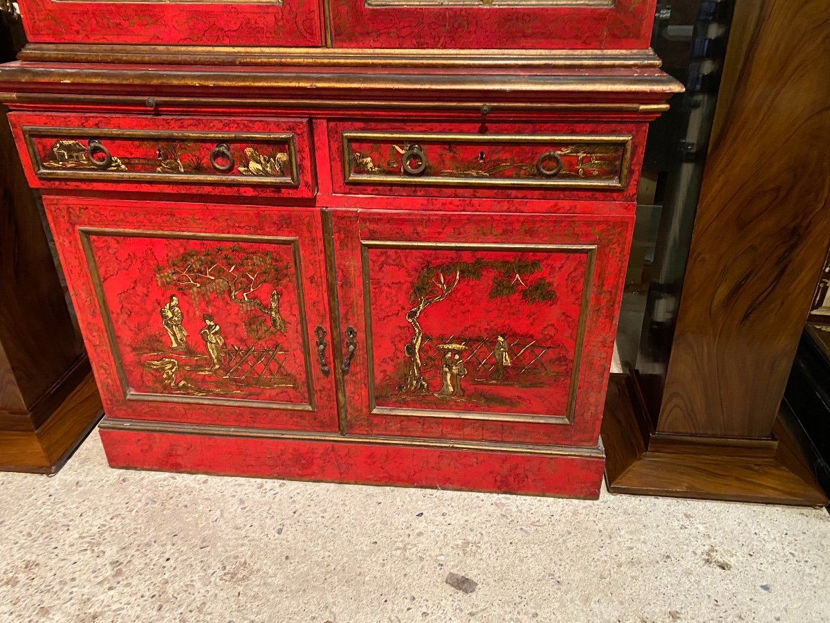 Chinese Decor Painted Wooden Library-photo-2
