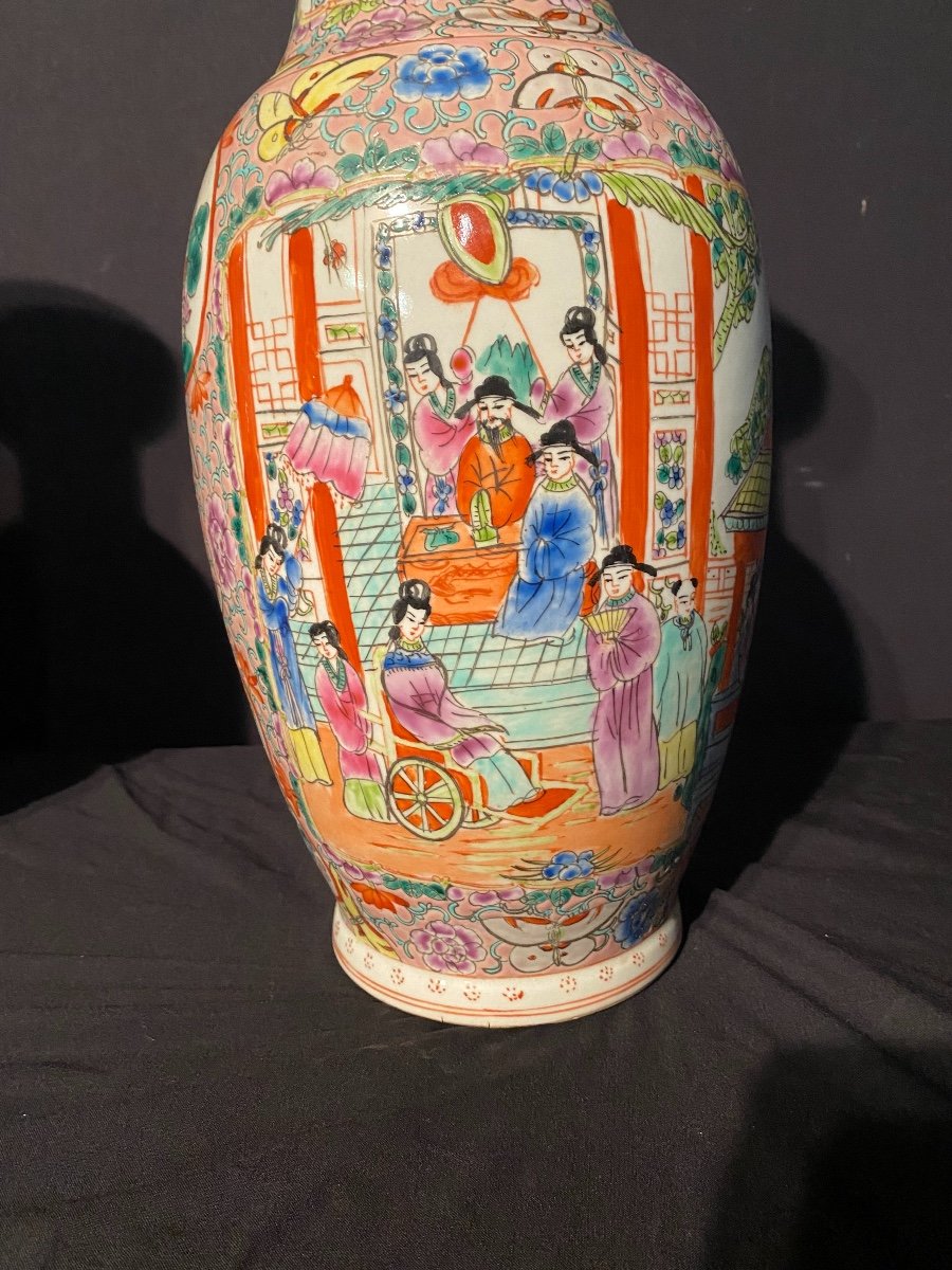 Pair Of Canton Vase-photo-4