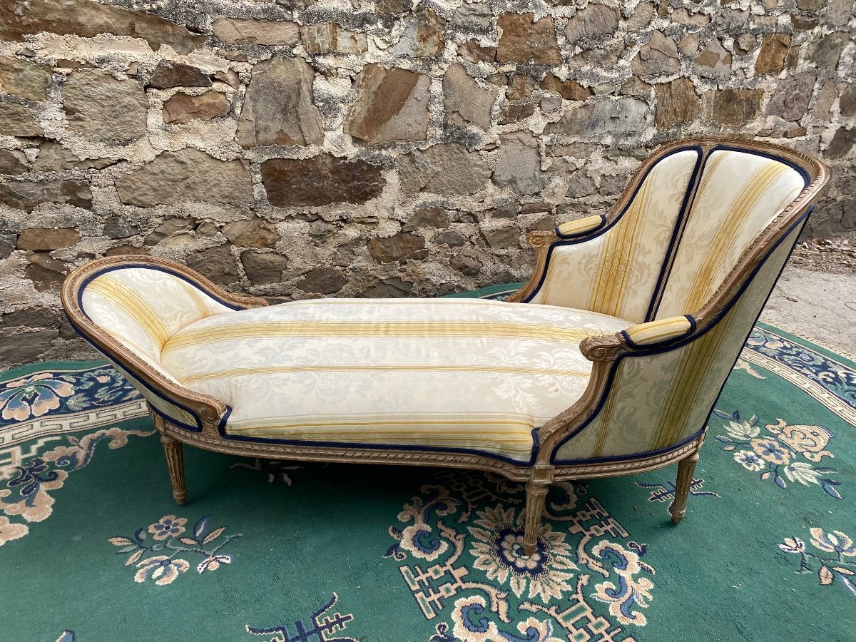 Louis XVI Style Lounge Chair Nineteenth-photo-1