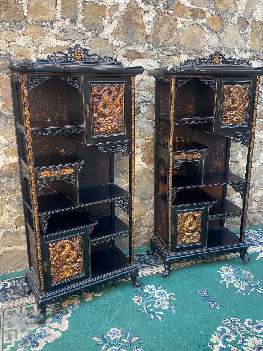 Pair Of Chinese Furniture In The Spirit Of Gabriel Viardot