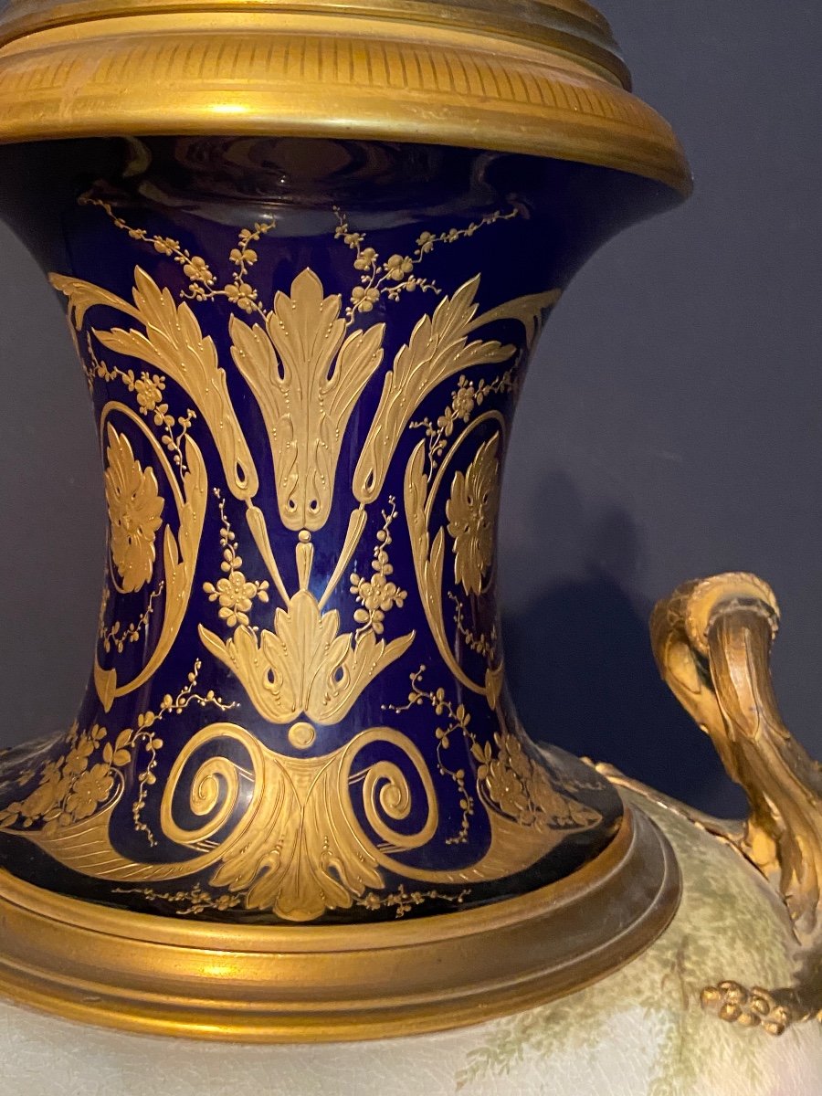Important Vase En Porcelaine De Sevres (90cm)-photo-6