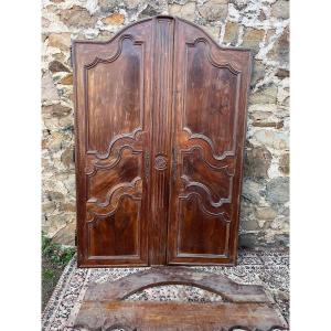 Pair Of Louis XV Cabinet Doors In Walnut