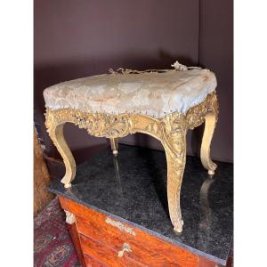 Regency Style Golden Wood Bench 