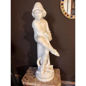 Sculpture Marbre De Carrare XIXe Hauteur :80cm