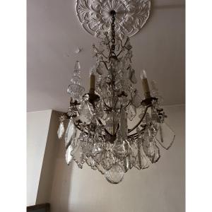 Lustre Cage à Pampilles (85/60cm)