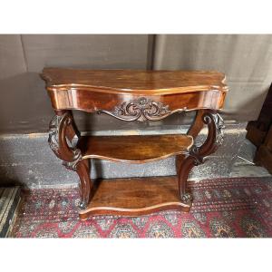 Console Napoléon III en acajou 