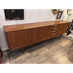 Enfilade des années 60 en teck largeur 247 cm