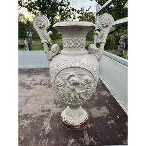 Vase en fonte XIXe 