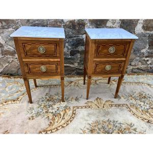 Paire de grands chevets louis XVI 