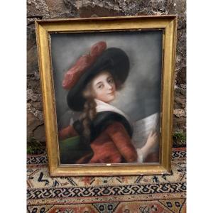 After El Vigée Le Brun (1755-1842), Portrait Of The Baroness De Crussol, 19th Century