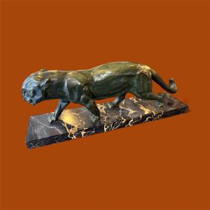 Panthère en bronze de Serges Zelikson