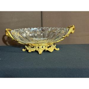 Coupe en cristal et bronze doré 