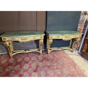 Pair Of Louis XVI Style Consoles 