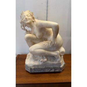 Guglielmo Pugi(1850-1915)jeune femme en marbre blanc 