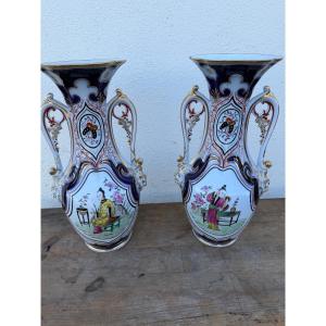 Valentine Saint Gaudens paires d’important vases pansus 