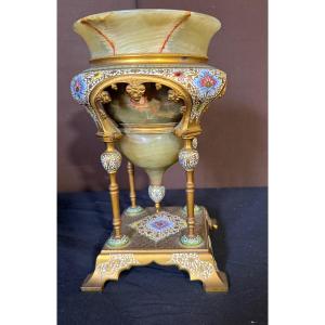 Coupe onyx et cloisonné 