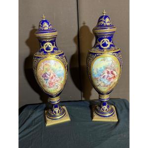 Importante paire de vases Sèvres 