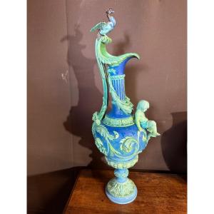 Edmond Lachenal (1855-1948) grande aiguière art nouveau