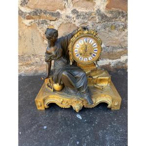 19th-century Bronze Clock 