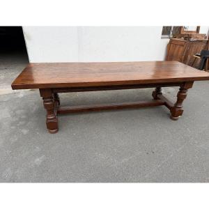 Large Louis XIII-style Dining Table (250 Cm / 86 Cm)