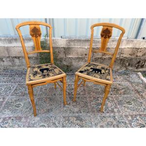 Paire de chaises art nouveau 