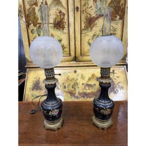 Pair Of Napoleon III Lamps 