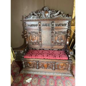 Renaissance-style Storage Bench
