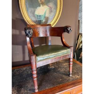 Fauteuil de bureau à tête de lions