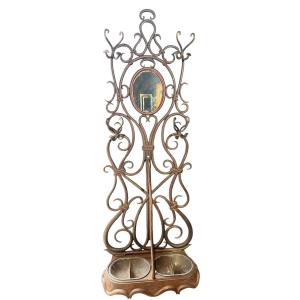Porte manteau en fonte façon bois courbé