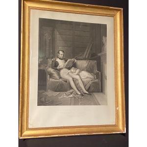 Gravure De Napoleon Et Son Fils 