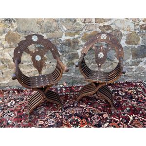 Paire De Fauteuils Syriens 