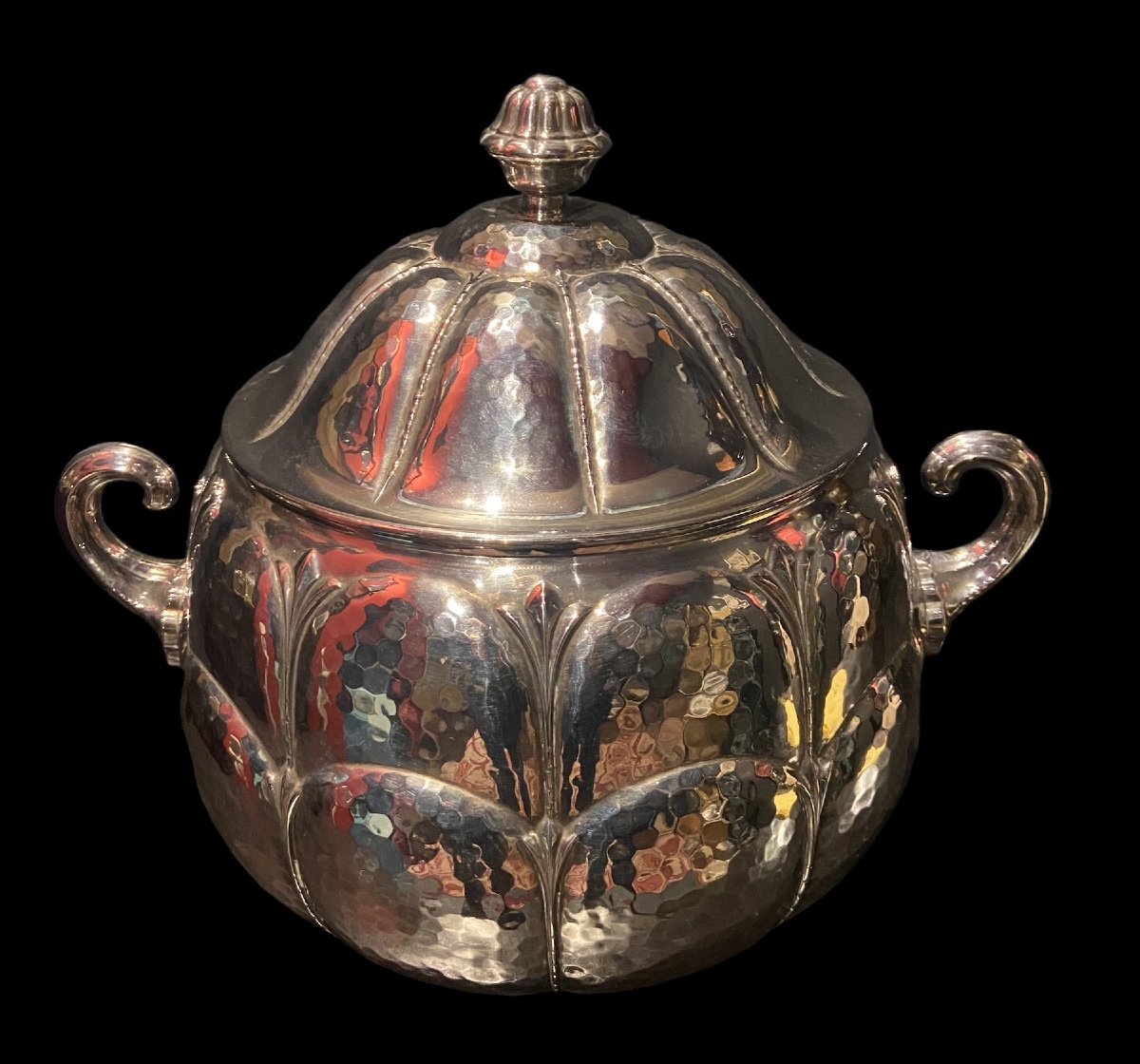 Important Tureen In Silver Metal Secession Germany